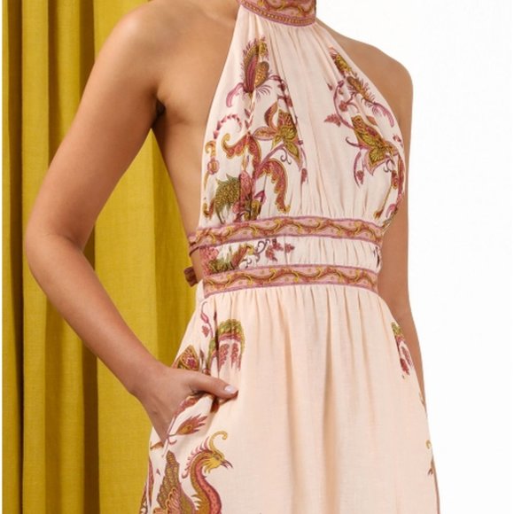ZIMMERMANN CASSIA HALTER BOW MIDI DRESS - Picture 4 of 4